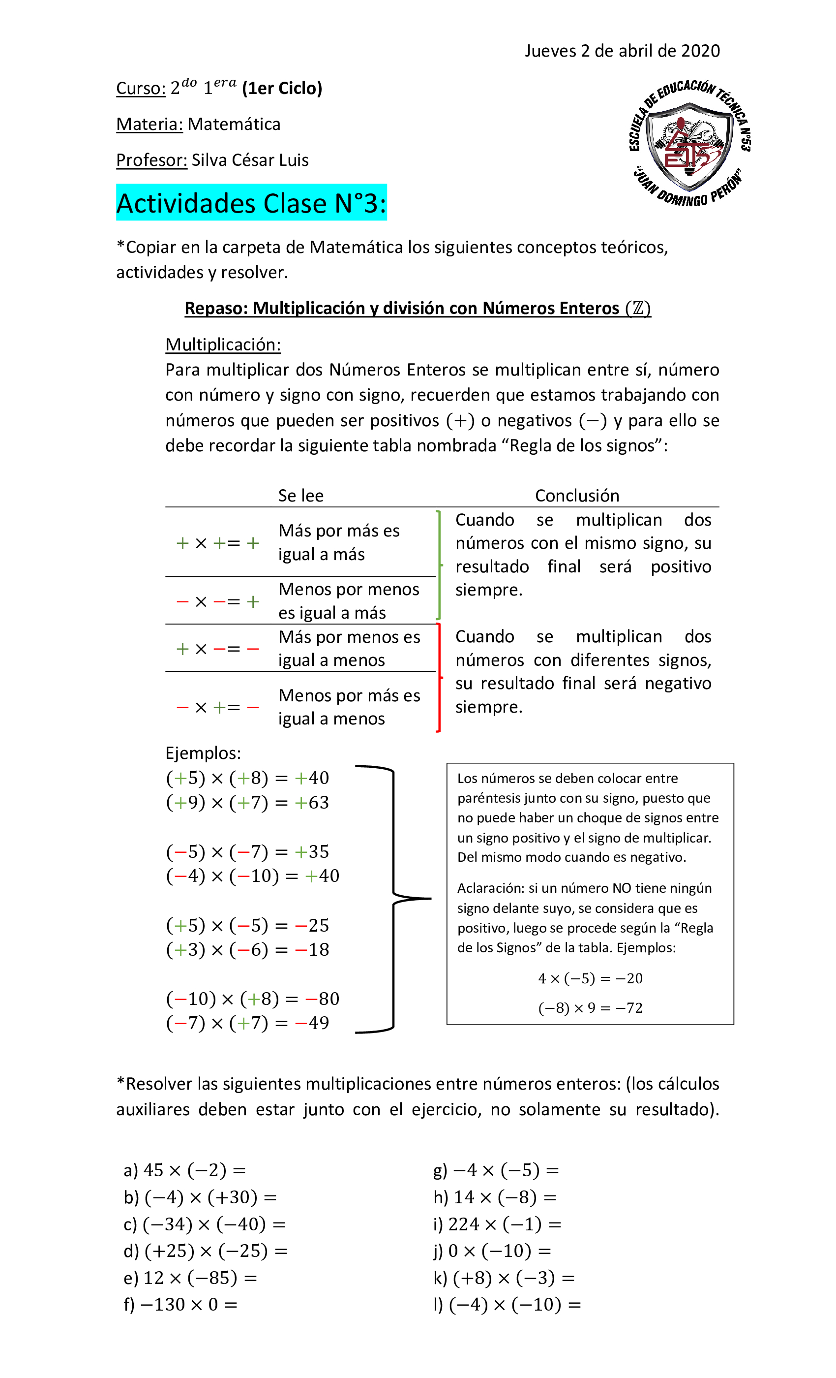 Clase 3 - Única Parte