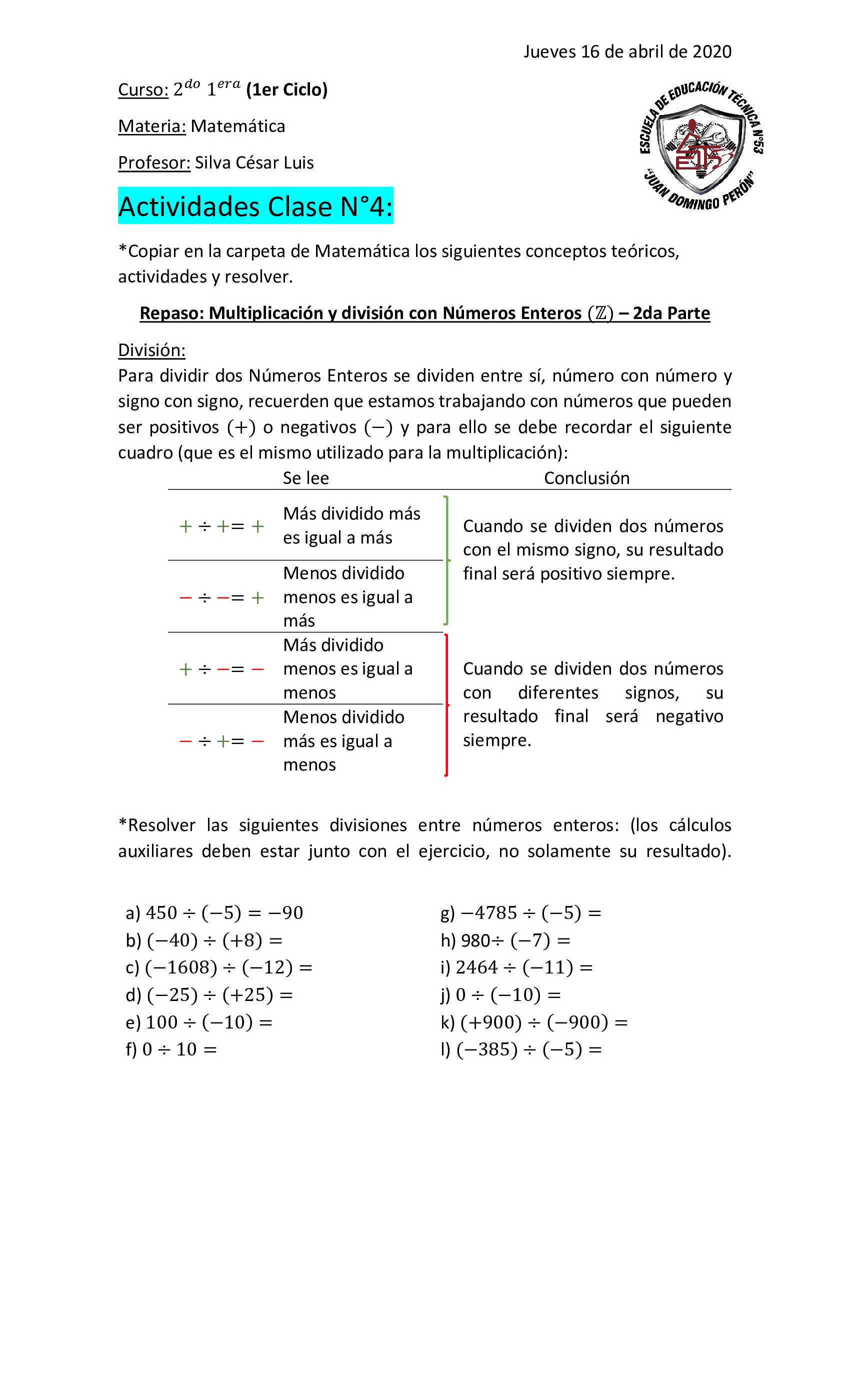 Clase 4 - Única Parte