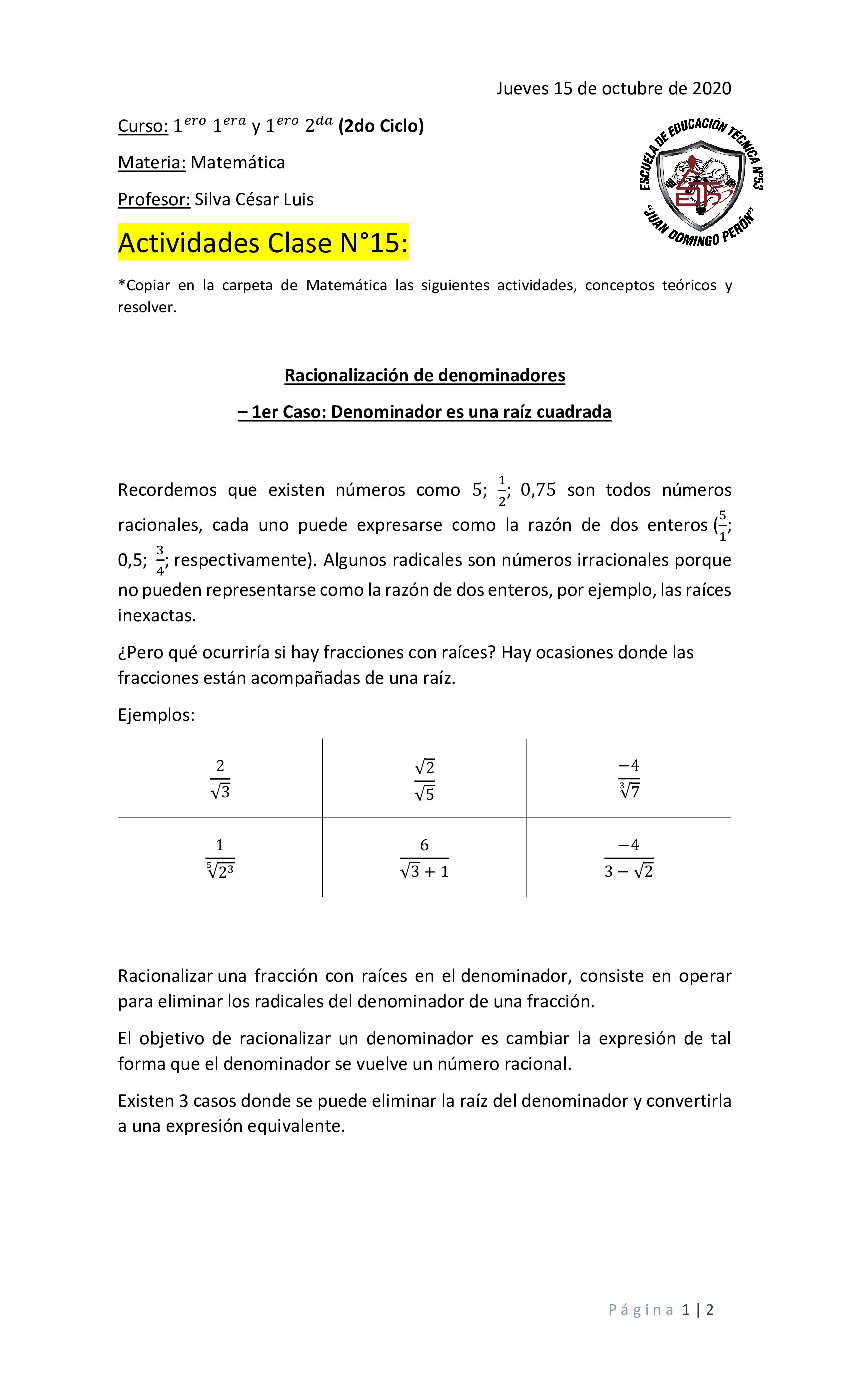 Clase 15 - Parte 1