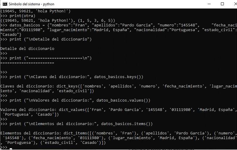 Tipos de diccionarios