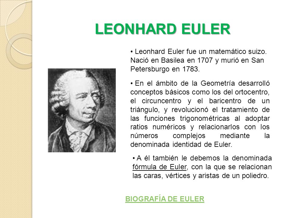 ¿Quien fue Euler?