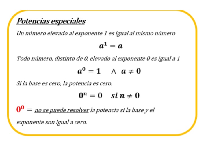 Potencias particulares