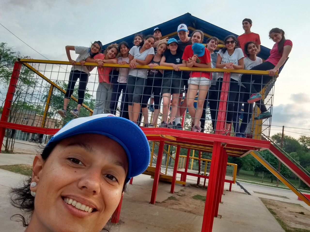 grupo de alumnos campamento