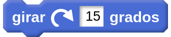 girar derecha 15 grqados