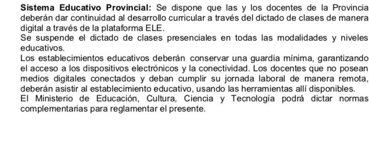 SOBRE CLASES PRESENCIALES 