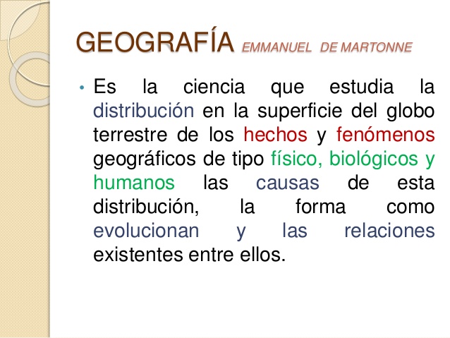 Concepto de Geografía