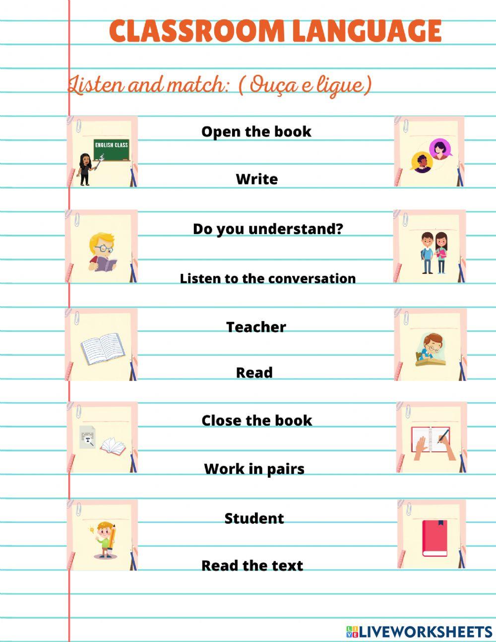 Review languague classroom